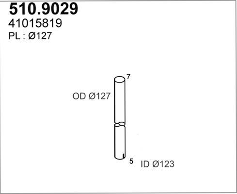 ASSO 510.9029 - Труба выхлопного газа autosila-amz.com