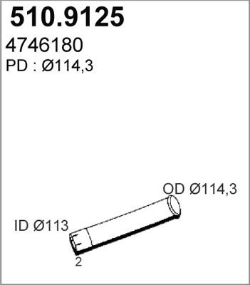 ASSO 510.9125 - Труба выхлопного газа autosila-amz.com