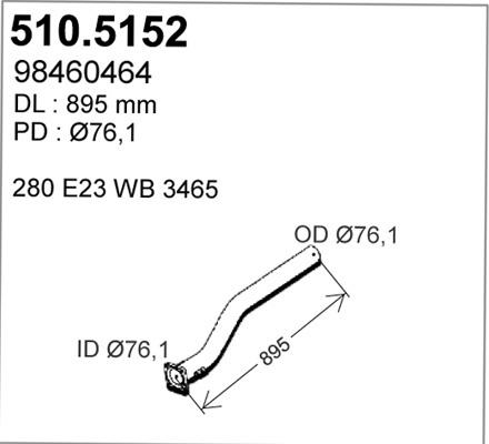 ASSO 510.5152 - Труба выхлопного газа autosila-amz.com