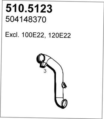 ASSO 510.5123 - Труба выхлопного газа autosila-amz.com