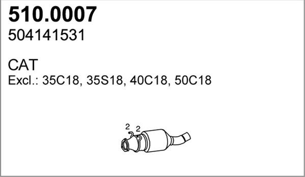 ASSO 510.0007 - Катализатор autosila-amz.com