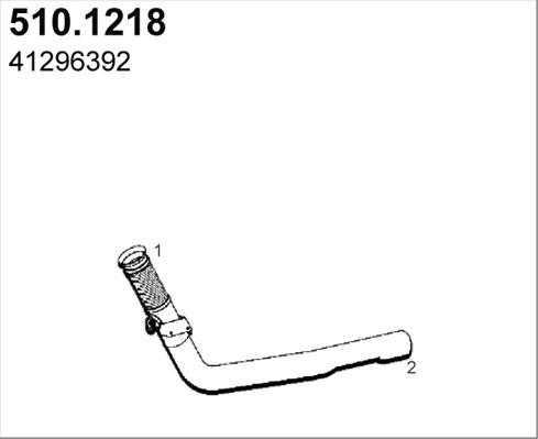ASSO 510.1218 - Труба выхлопного газа autosila-amz.com