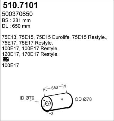 ASSO 510.7101 - Средний / конечный глушитель ОГ autosila-amz.com