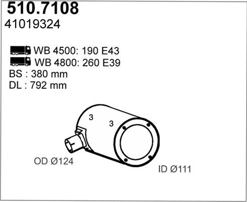 ASSO 510.7108 - Средний / конечный глушитель ОГ autosila-amz.com
