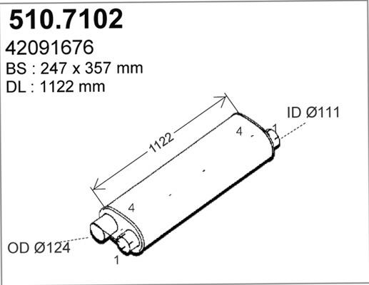 ASSO 510.7102 - Средний / конечный глушитель ОГ autosila-amz.com