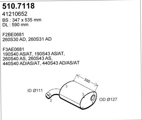ASSO 510.7118 - Средний / конечный глушитель ОГ autosila-amz.com