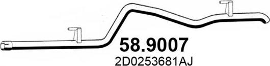 ASSO 58.9007 - Труба выхлопного газа autosila-amz.com