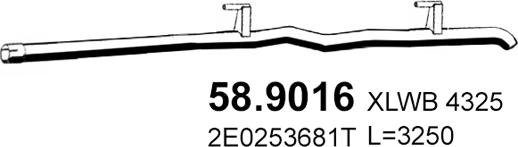 ASSO 58.9016 - Труба выхлопного газа autosila-amz.com