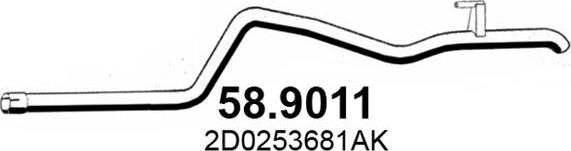 ASSO 58.9011 - Труба выхлопного газа autosila-amz.com