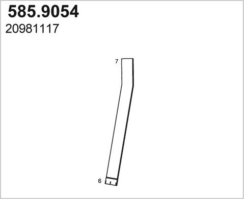 ASSO 585.9054 - Труба выхлопного газа autosila-amz.com
