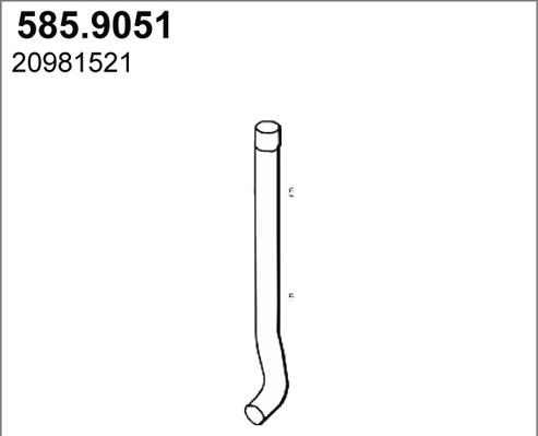ASSO 585.9051 - Труба выхлопного газа autosila-amz.com