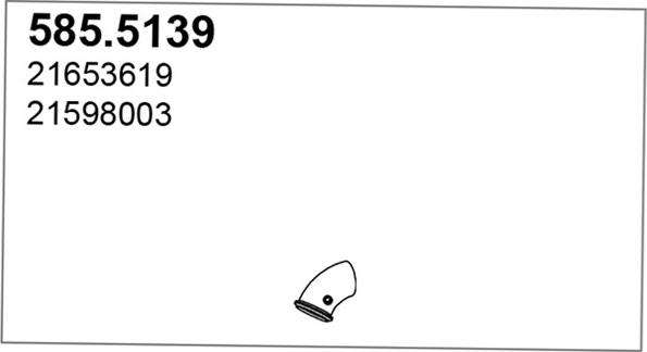 ASSO 585.5139 - Труба выхлопного газа autosila-amz.com