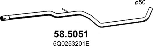 ASSO 58.5051 - Труба выхлопного газа autosila-amz.com