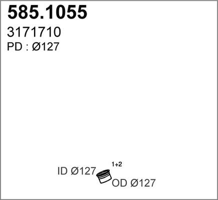 ASSO 585.1055 - Труба выхлопного газа autosila-amz.com