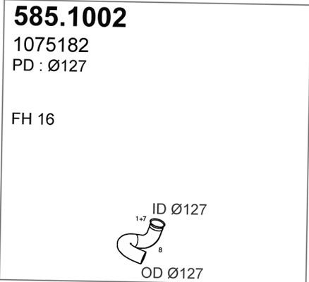 ASSO 585.1002 - Труба выхлопного газа autosila-amz.com