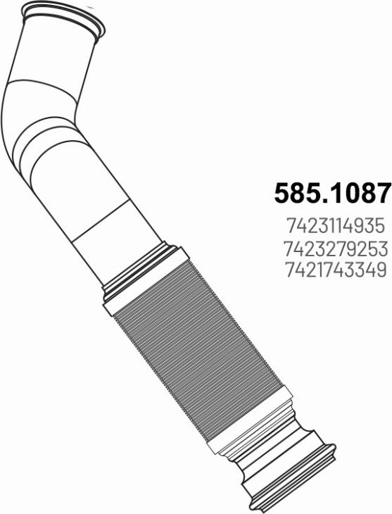 ASSO 585.1087 - Труба выхлопного газа autosila-amz.com