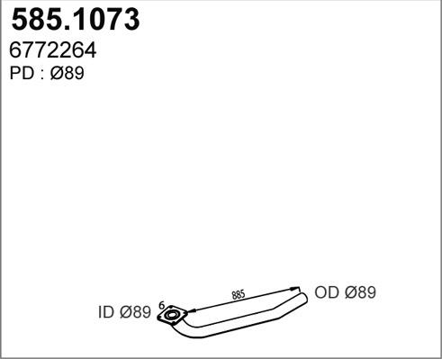 ASSO 585.1073 - Труба выхлопного газа autosila-amz.com