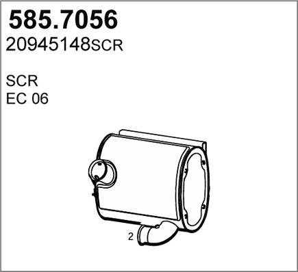 ASSO 585.7056 - Средний / конечный глушитель ОГ autosila-amz.com