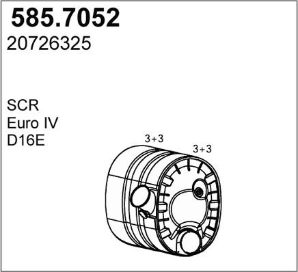 ASSO 585.7052 - Средний / конечный глушитель ОГ autosila-amz.com