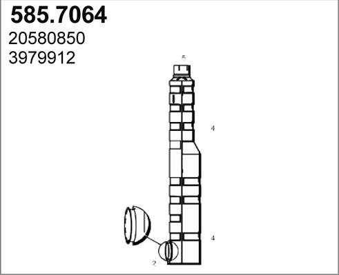 ASSO 585.7064 - Средний / конечный глушитель ОГ autosila-amz.com