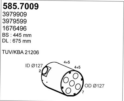 ASSO 585.7009 - Средний / конечный глушитель ОГ autosila-amz.com