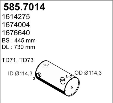 ASSO 585.7014 - Средний / конечный глушитель ОГ autosila-amz.com
