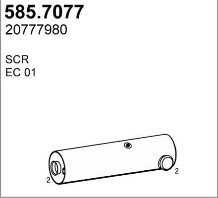 ASSO 585.7077 - Средний / конечный глушитель ОГ autosila-amz.com