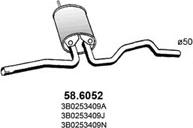 ASSO 58.6052 - Средний глушитель выхлопных газов autosila-amz.com