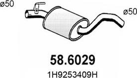 ASSO 58.6029 - Средний глушитель выхлопных газов autosila-amz.com