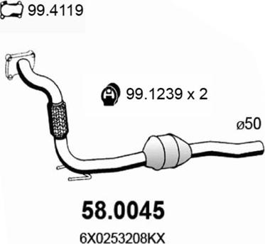 ASSO 58.0045 - Катализатор autosila-amz.com