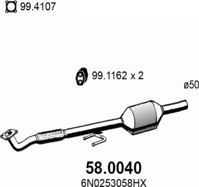 ASSO 58.0040 - Катализатор autosila-amz.com