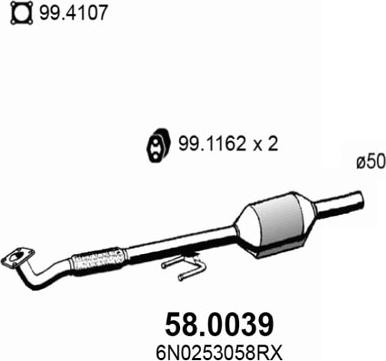 ASSO 58.0039 - Катализатор autosila-amz.com