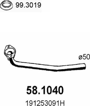 ASSO 58.1040 - Труба выхлопного газа autosila-amz.com