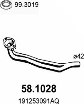 ASSO 58.1028 - Труба выхлопного газа autosila-amz.com