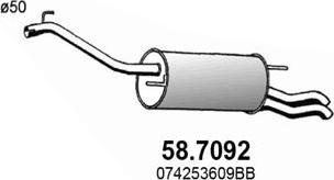 ASSO 58.7092 - Глушитель выхлопных газов, конечный autosila-amz.com