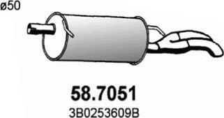 ASSO 58.7051 - Глушитель выхлопных газов, конечный autosila-amz.com