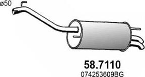 ASSO 58.7110 - Глушитель выхлопных газов, конечный autosila-amz.com