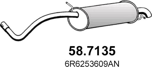 ASSO 58.7135 - Глушитель выхлопных газов, конечный autosila-amz.com