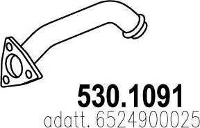 ASSO 530.1091 - Труба выхлопного газа autosila-amz.com