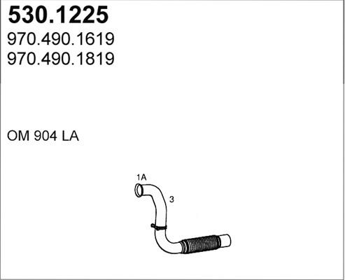 ASSO 530.1225 - Труба выхлопного газа autosila-amz.com