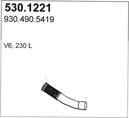 ASSO 530.1221 - Труба выхлопного газа autosila-amz.com