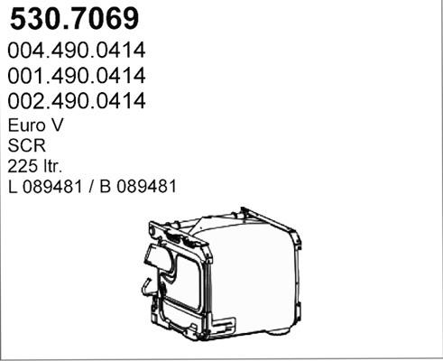 ASSO 530.7069 - Средний / конечный глушитель ОГ autosila-amz.com