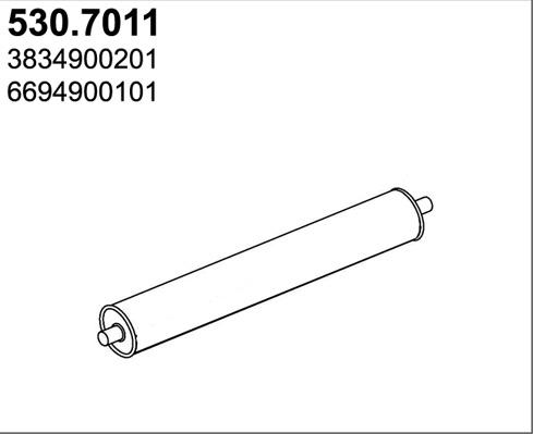 ASSO 530.7011 - Средний / конечный глушитель ОГ autosila-amz.com