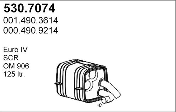 ASSO 530.7074 - Средний / конечный глушитель ОГ autosila-amz.com