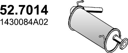 ASSO 52.7014 - Глушитель выхлопных газов, конечный autosila-amz.com