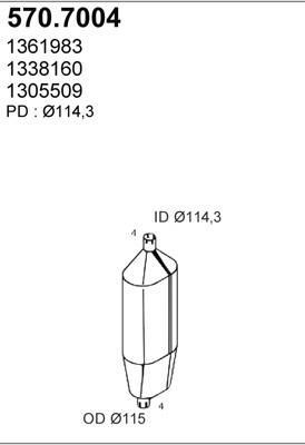 ASSO 570.7004 - Средний / конечный глушитель ОГ autosila-amz.com