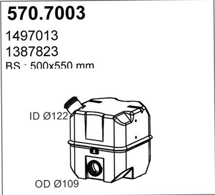 ASSO 570.7003 - Средний / конечный глушитель ОГ autosila-amz.com