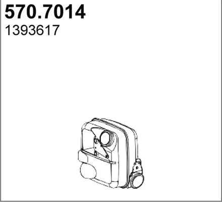 ASSO 570.7014 - Средний / конечный глушитель ОГ autosila-amz.com