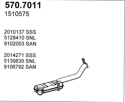 ASSO 570.7011 - Средний / конечный глушитель ОГ autosila-amz.com