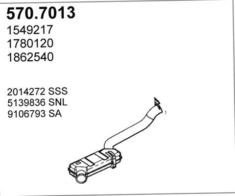 ASSO 570.7013 - Средний / конечный глушитель ОГ autosila-amz.com